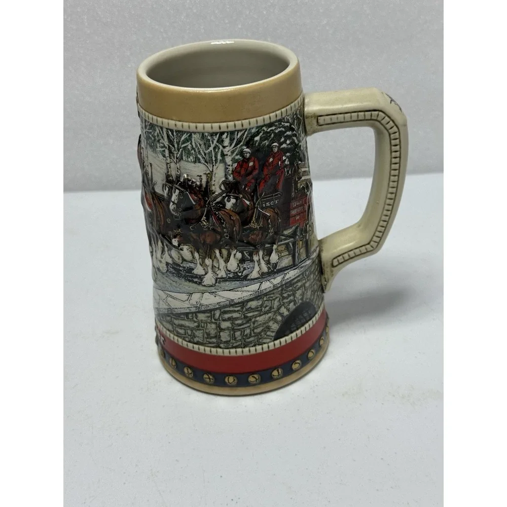 Rare Vintage 1988 Budweiser Holiday Beer Stein collector series King‎ of beer